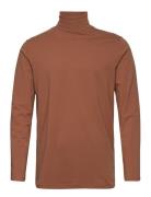 Slhrory Ls Roll Neck Tee B Tops T-shirts Long-sleeved Brown Selected H...