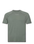 Hmlmt Laze T-Shirt Sport T-shirts Short-sleeved Khaki Green Hummel