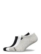 New Balance Performance Cotton Flat Knit No Show Socks 3 Pack Grå