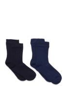 Ankle Sock - Rib Sockor Strumpor Navy Minymo