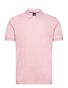 Pallas Tops Polos Short-sleeved Pink BOSS