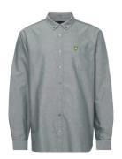 Regular Fit Light Weight Oxford Shirt Tops Shirts Casual Grey Lyle & S...