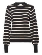 Kaffe Kamala Stripe Knit Pullover Svart