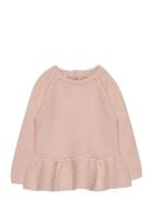 Copenhagen Colors Knitted Pullover W. Frill Rosa