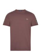 Fred Perry Contrast Tape Ringer Tee Brun