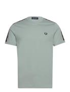 Fred Perry Contrast Tape Ringer Tee Grå