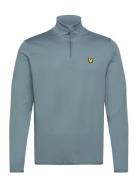 Tech 1/4 Zip Midlayer Sport T-shirts Long-sleeved Blue Lyle & Scott Sp...