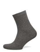 Mp Denmark Fine Cotton Rib Socks Grå