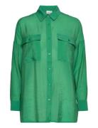 Nuelinam Ls Shirt Tops Shirts Long-sleeved Green Nümph