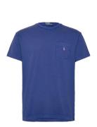Classic Fit Cotton-Linen Pocket T-Shirt Tops T-shirts Short-sleeved Bl...