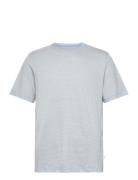 Narrow Striped Slub Tee - Gots/Vega Tops T-shirts Short-sleeved Blue K...