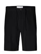 Slhregular-Brody Linen Shorts Noos Bottoms Shorts Casual Black Selecte...