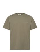 Les Deux Crew T-Shirt Khaki Green