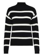 Vila Viril Mockneck L/S Knit Rib Top 2- Noos Svart