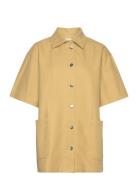 Heavy Twill Jodi Shirt Tops Shirts Short-sleeved Yellow Mads Nørgaard