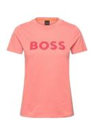 C_Elogo_5 Tops T-shirts & Tops Short-sleeved Pink BOSS