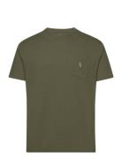 Classic Fit Pocket T-Shirt Tops T-shirts Short-sleeved Khaki Green Pol...