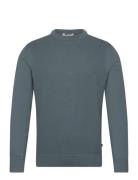 Structured Crewneck Knit Tops Knitwear Round Necks Navy Tom Tailor