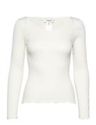 Cotton T-Shirt Tops T-shirts & Tops Long-sleeved White Rosemunde