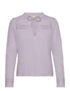 Ariella Top Tops Blouses Long-sleeved Purple ODD MOLLY