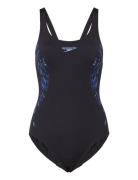 Speedo Womens Placement Muscleback Marinblå