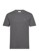 Reg Shield Ss T-Shirt Tops T-shirts Short-sleeved Grey GANT