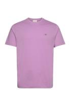 Reg Shield Ss T-Shirt Tops T-shirts Short-sleeved Purple GANT