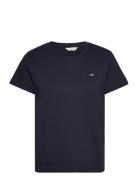 Reg Shield Ss T-Shirt Tops T-shirts & Tops Short-sleeved Navy GANT