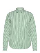 GANT Reg Classic Poplin Striped Shirt Grön