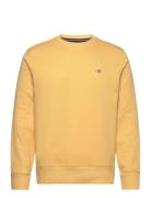 Reg Shield Cneck Sweat Tops Sweat-shirts & Hoodies Sweat-shirts Yellow...