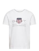 Archive Shield Ss T-Shirt Tops T-shirts Short-sleeved White GANT