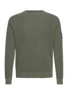 Badge Easy Sweater Tops Knitwear Round Necks Green Calvin Klein Jeans