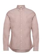Slim Oxford Shirt Tops Shirts Casual Beige GANT