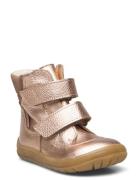 Boots - Flat - With Velcro Vinterkängor Med Kardborreband Pink ANGULUS