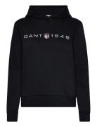 GANT Reg Printed Graphic Hoodie Svart