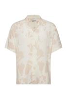 Jjjeff Abstract Print Resort Shirt Ss Tops Shirts Short-sleeved White ...