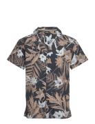 Beach Shirt Tops Shirts Short-sleeved Beige BOSS
