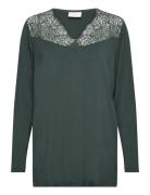 Wa-Stella 9 Tops Blouses Long-sleeved Green Wasabiconcept