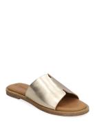 Women Slides Platta Sandaler Gold Tamaris