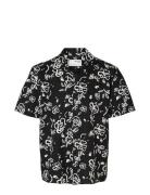 Selected Homme Slhrelaxsun Shirt Ss Resort Svart