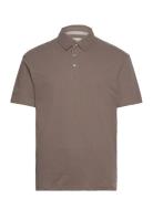 Jack & J S Jprcc Soft Linen Blend Ss Polo Brun