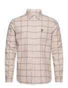 Windowpane Shirt Tops Shirts Casual Beige Lyle & Scott