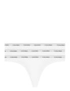 Thong 3Pk Stringtrosa Underkläder White Calvin Klein