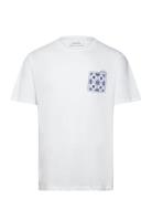 Tile T-Shirt Tops T-shirts Short-sleeved White Les Deux