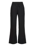 Lindex Trousers Linen Svart