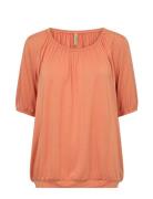 Sc-Marica Tops T-shirts & Tops Short-sleeved Orange Soyaconcept