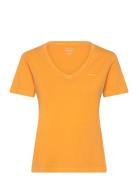 Reg Sunfaded Ss V-Neck T-Shirt Tops T-shirts & Tops Short-sleeved Oran...