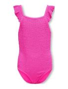 Kogtropez Structure Swimsuit Acc Baddräkt Badkläder Pink Kids Only