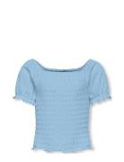 Kogtilda S/S Smock Top Jrs Tops T-shirts Short-sleeved Blue Kids Only