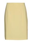 High Waist Crepe Skirt Kort Kjol Yellow Filippa K